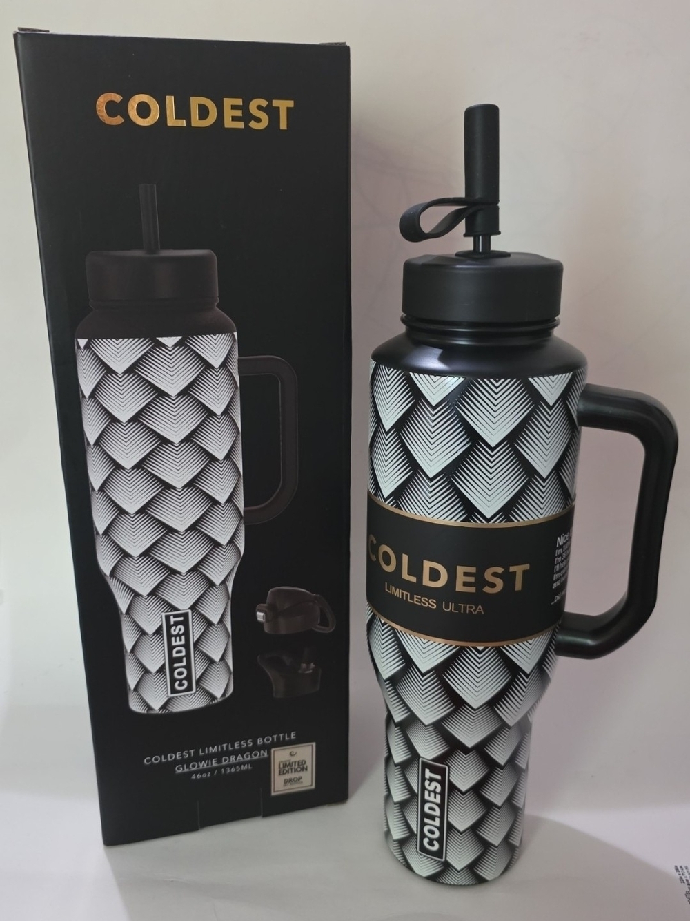 46oz Coldest Limitless Ultra Insulated Water Bottle — Glowie Dragon